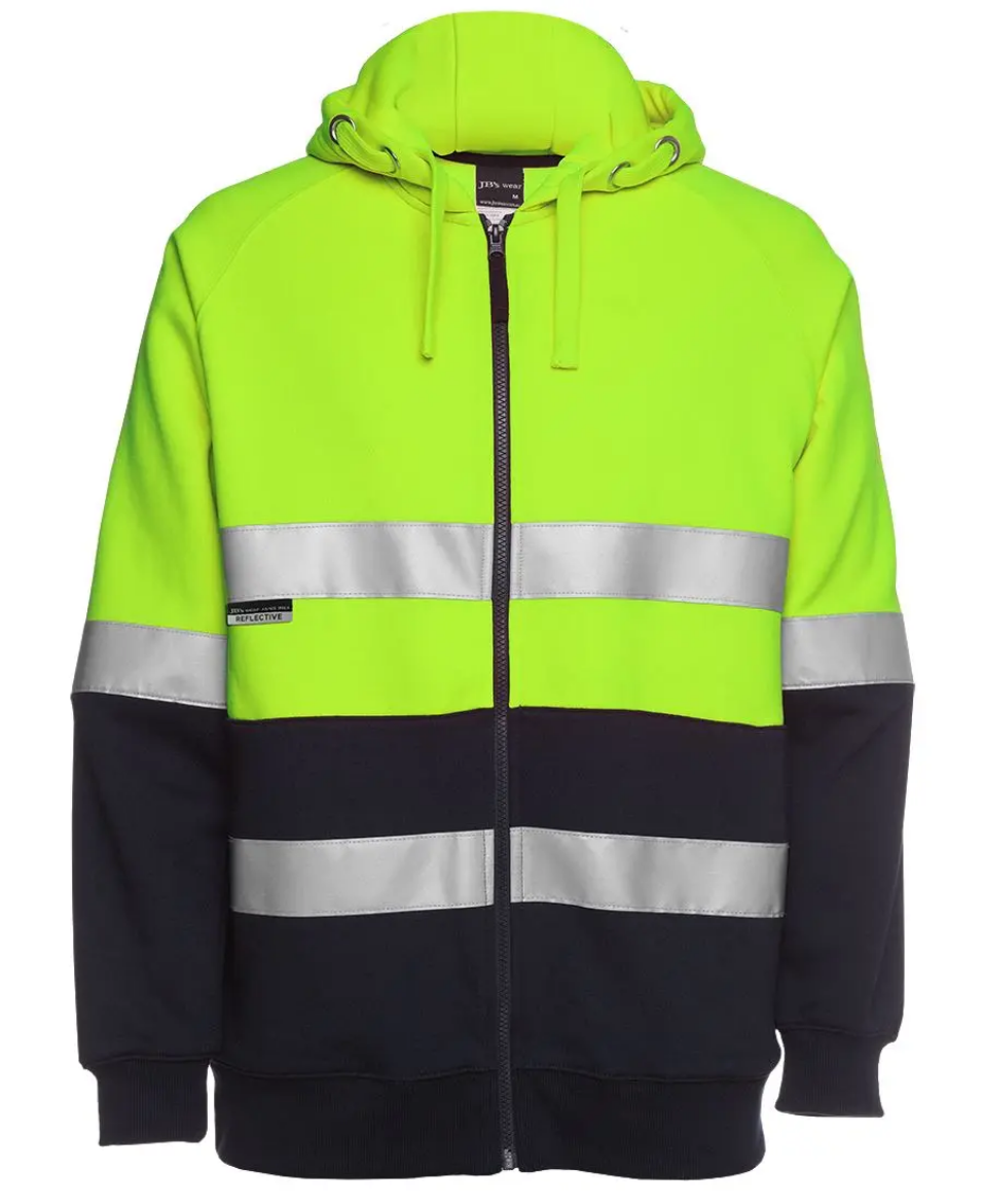 Picture of JB'S HV 310 (D+N) COTTON 1/2 ZIP FLEECE - Orange/Navy - Size 5XL
